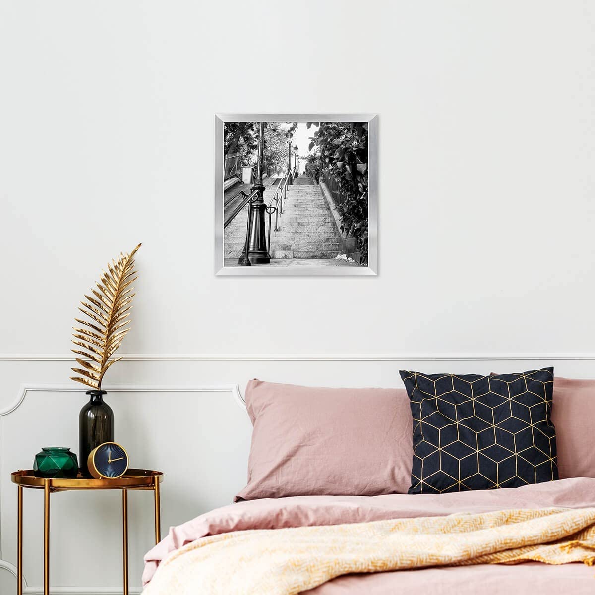 Ceanothe Precious cadre photo acier 30x30 cm brillant moderne