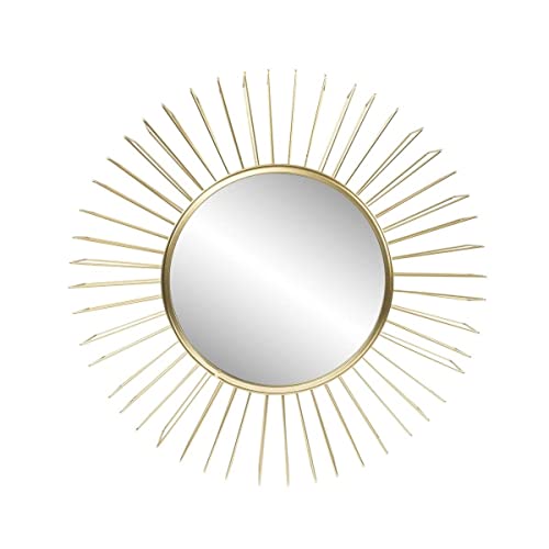 Ceanothe Brio Miroir Rond Doré 47 cm Soleil