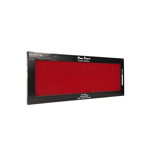 Ceanothe tableau mémo verre rouge 30x80 cm magnétique effaçable