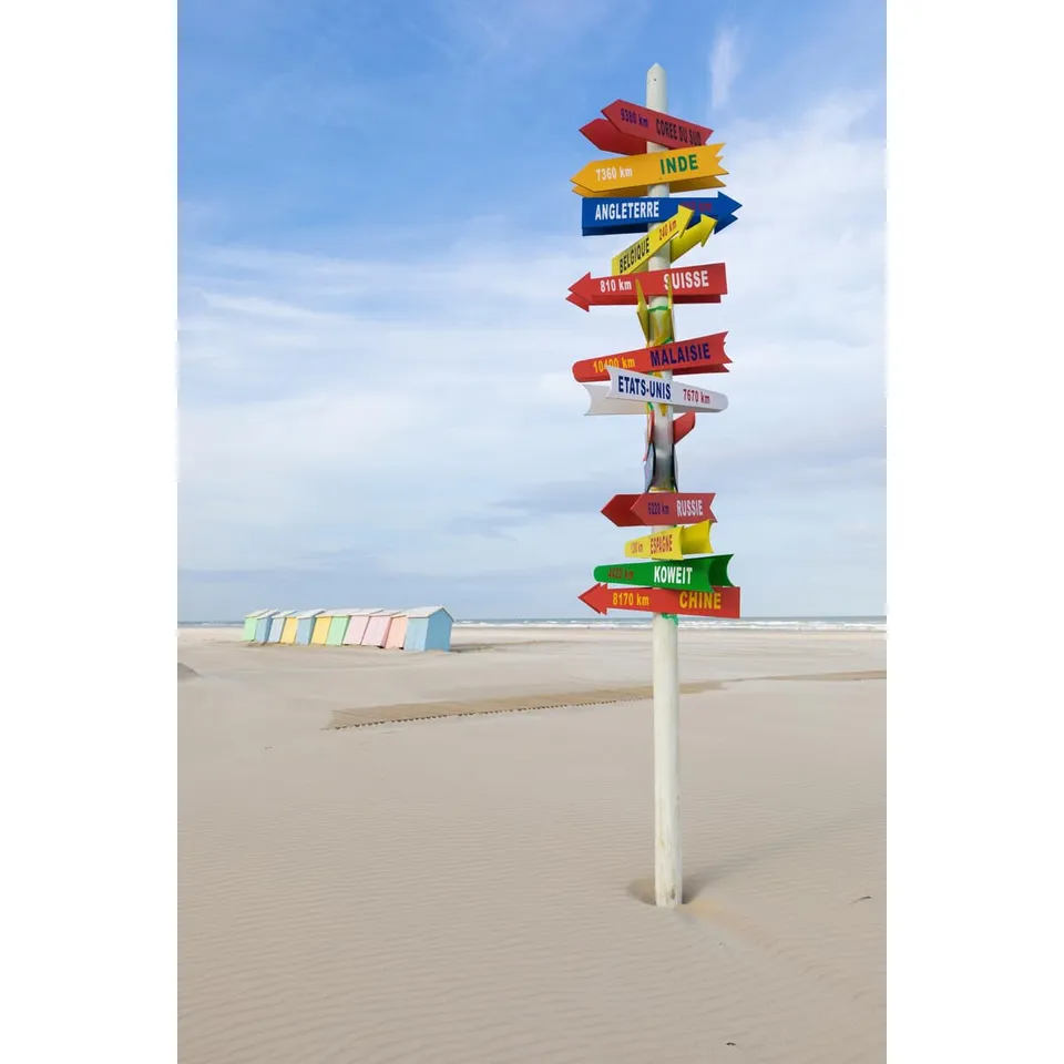 Ceanothe Panneaux Plage Friville tableau verre synthétique 65x97 cm