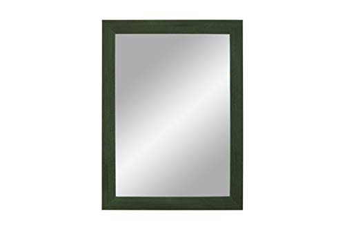 FRAMO Trend 35 miroir mural 30 x 30 cm vert cadre bois