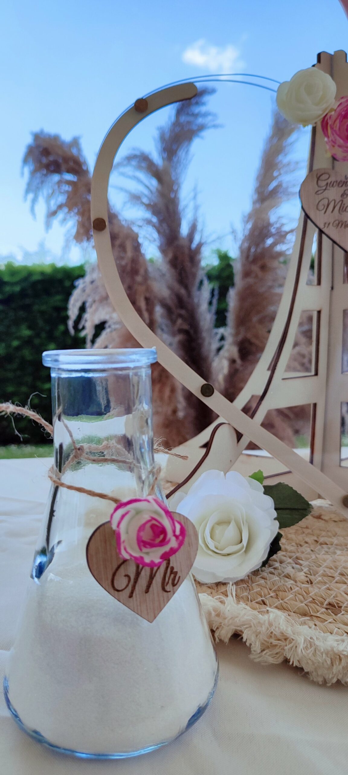 Creat’Angel cérémonie du sable kit mariage verre cœur