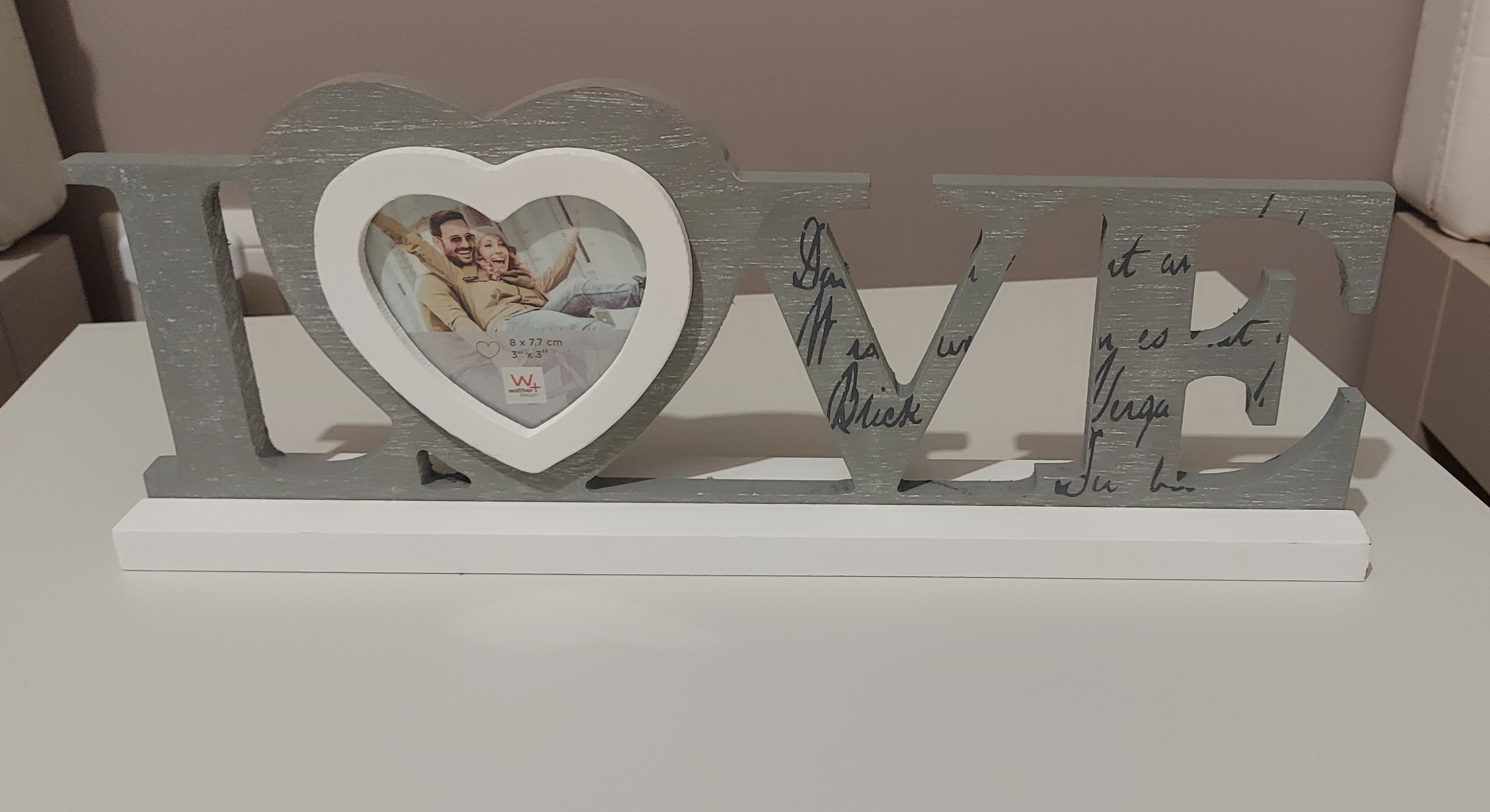 walther design Love YF199D cadre photo bois gris 9x9 cm