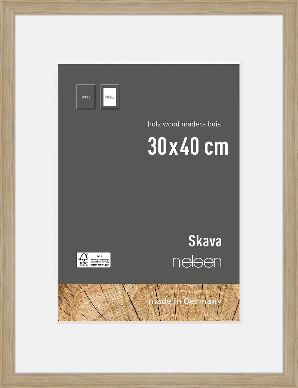 Nielsen Design Skava cadre photo bois pin passe-partout