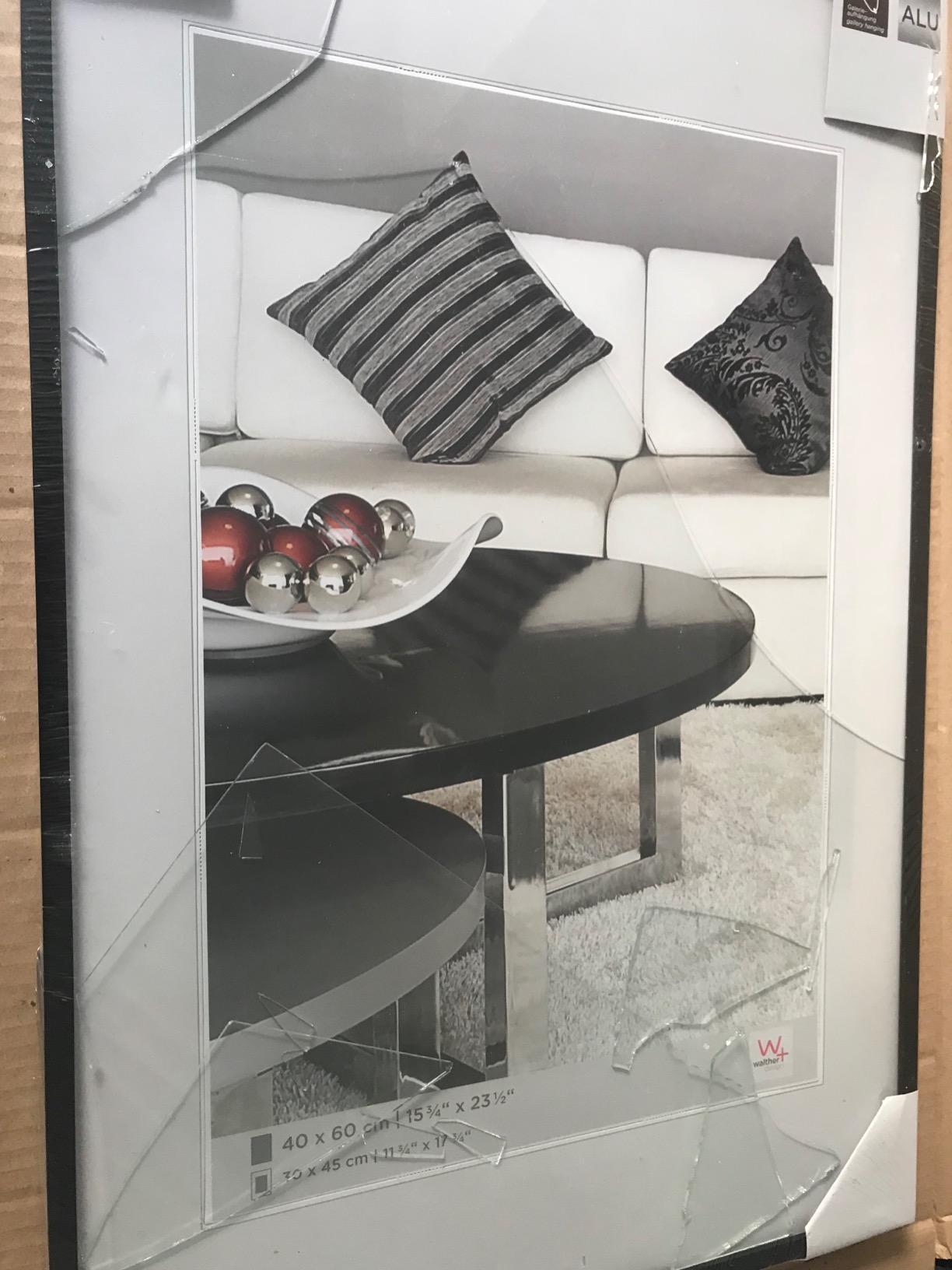 walther design Chair AJ040B cadre photo noir 30 x 40 cm aluminium