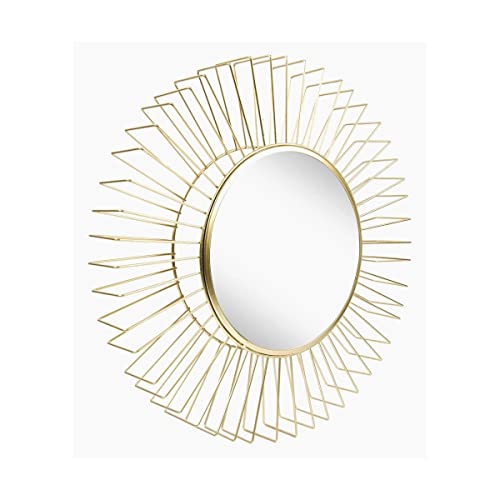 Ceanothe Brio Miroir Rond Doré 47 cm Soleil
