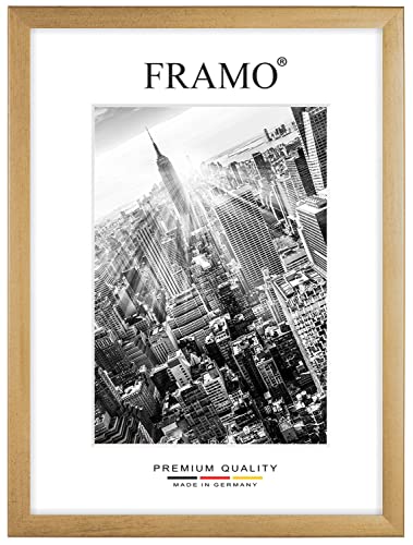 FRAMO 35 mm cadre photo bois 98x68 cm or essuyé antireflet