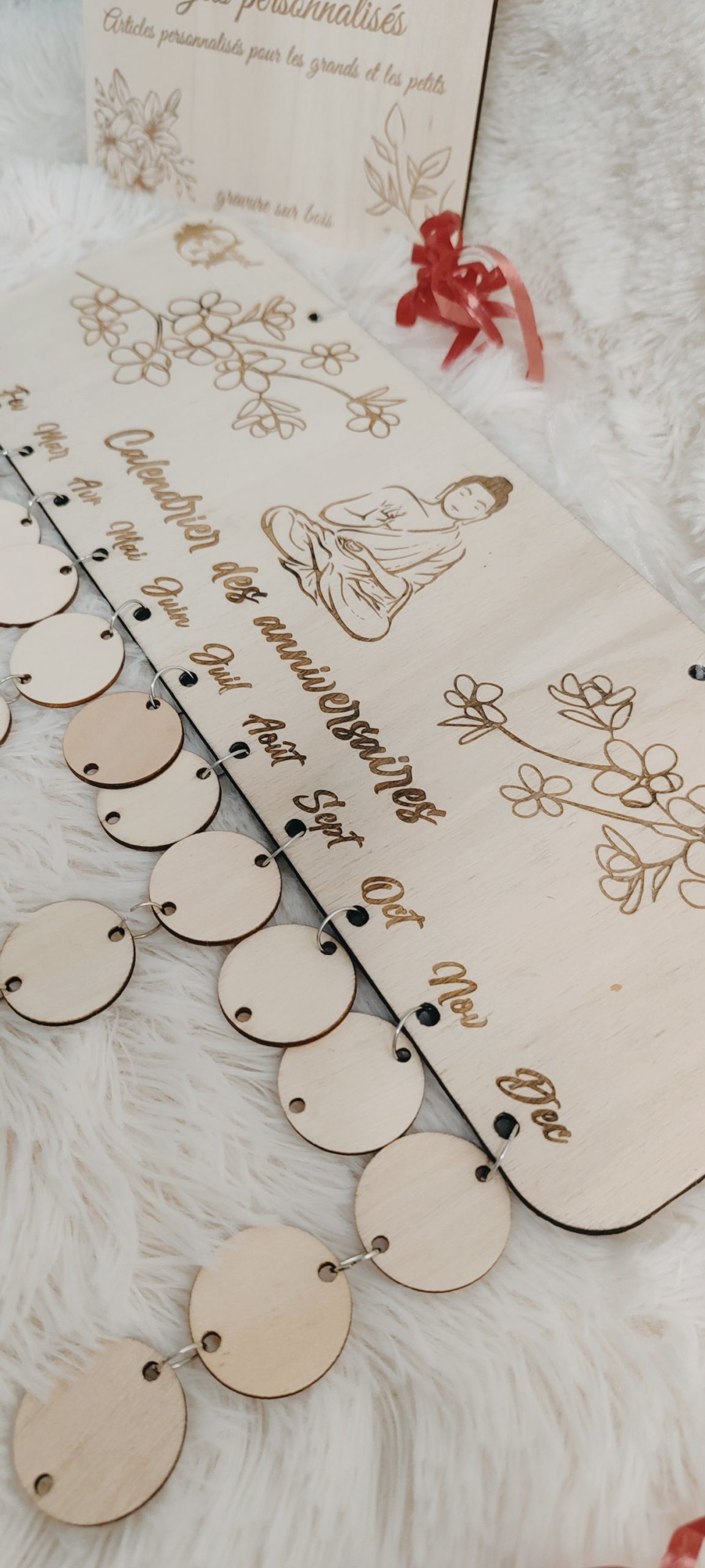 Creat’Angel Calendrier anniversaire bois 40 cm thème au choix