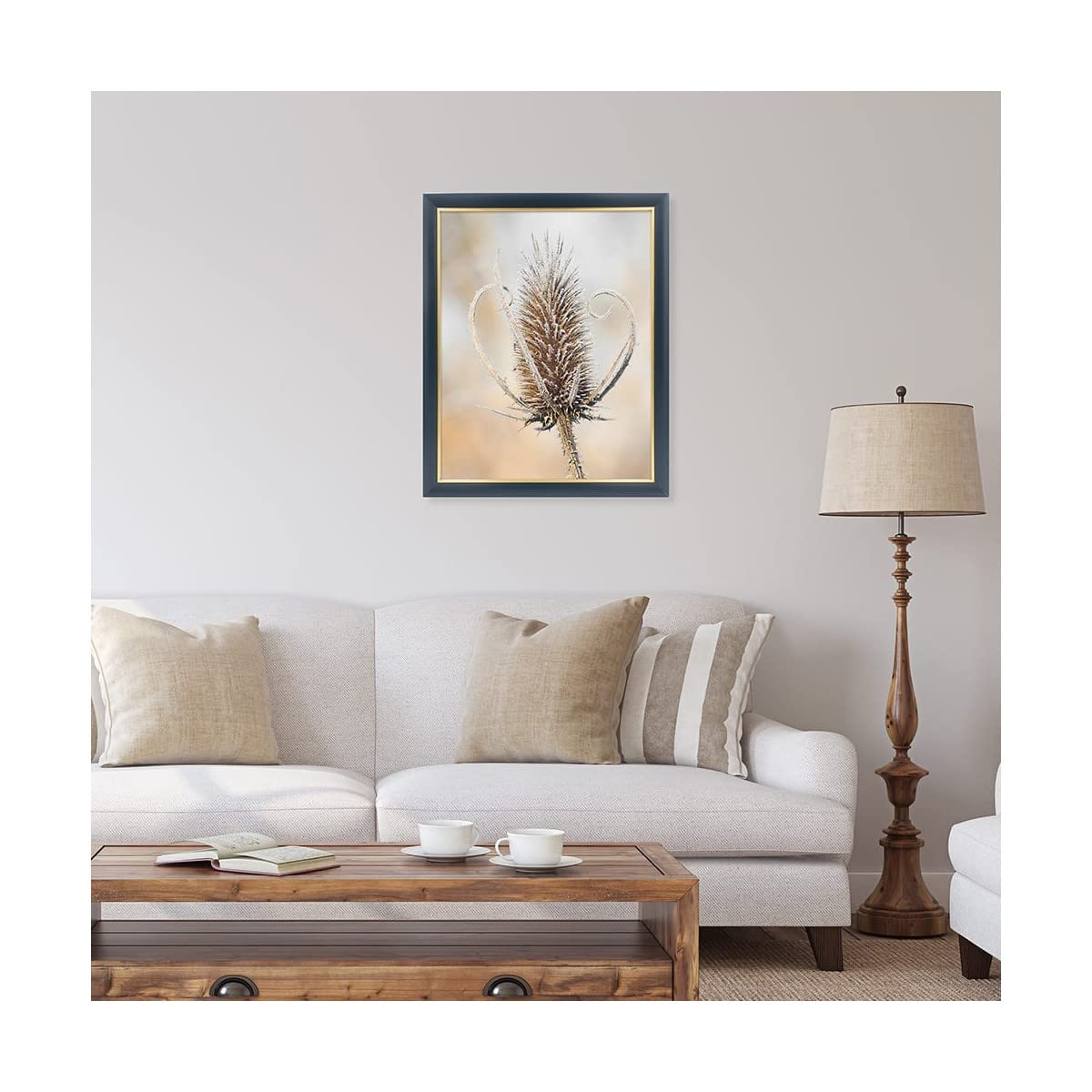 Ceanothe Hades cadre photo bleu dore 40x50 cm A3