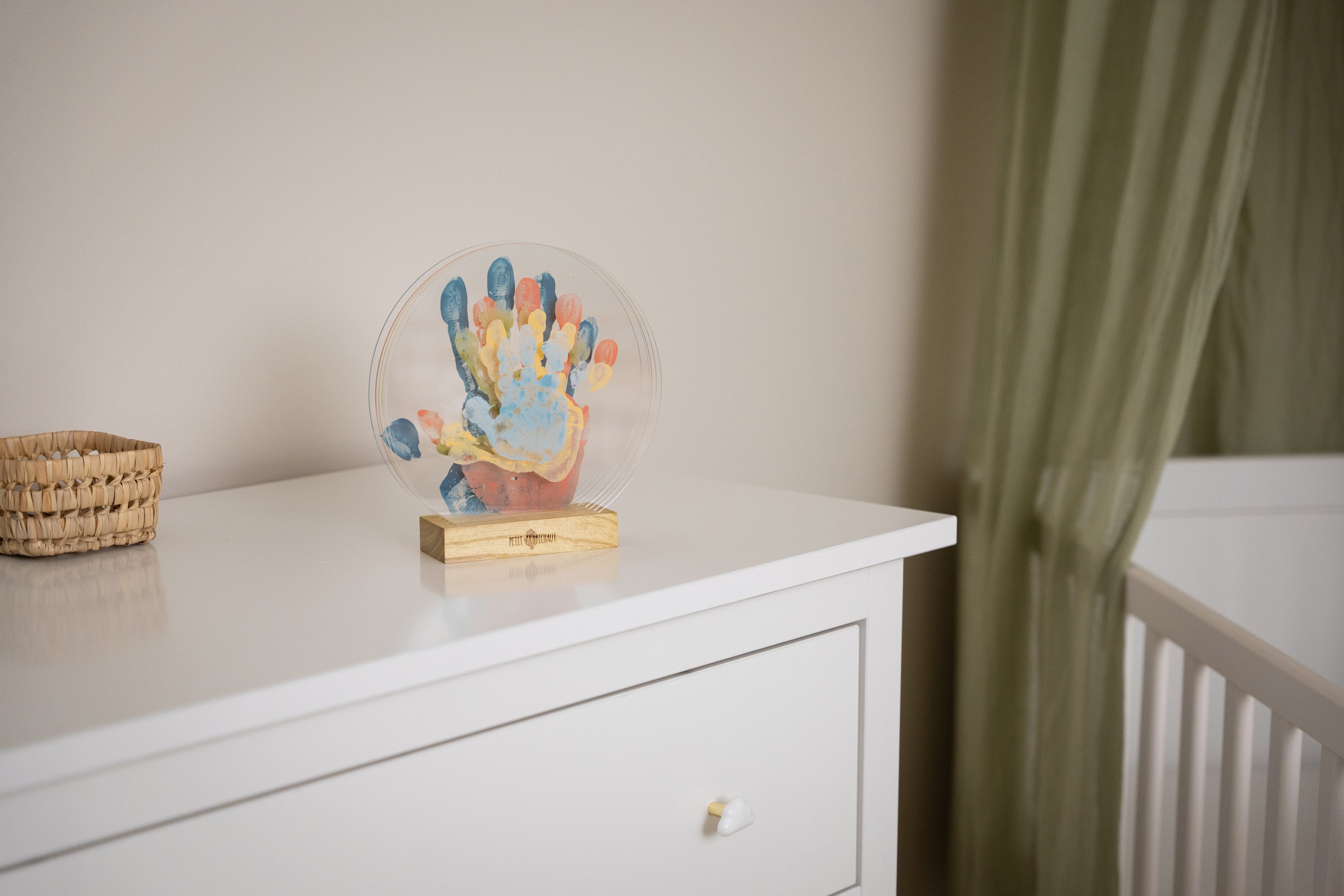 Petit Artichaut Family Colors tableau empreintes 5 panneaux