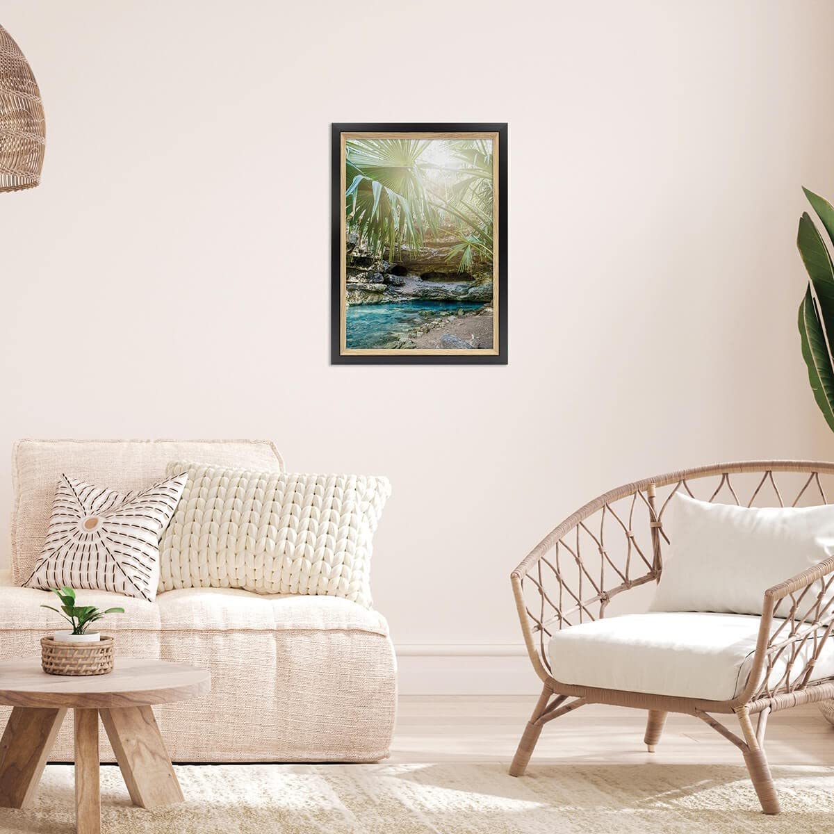 Ceanothe Actual 30x40 cadre photo noir et bois mural