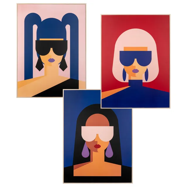 walther design cadres photo femme 30x40 cm lot 3 MDF