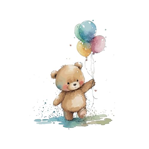 Ceanothe Ourson Ballons tableau sur toile 30x45 cm chambre bébé