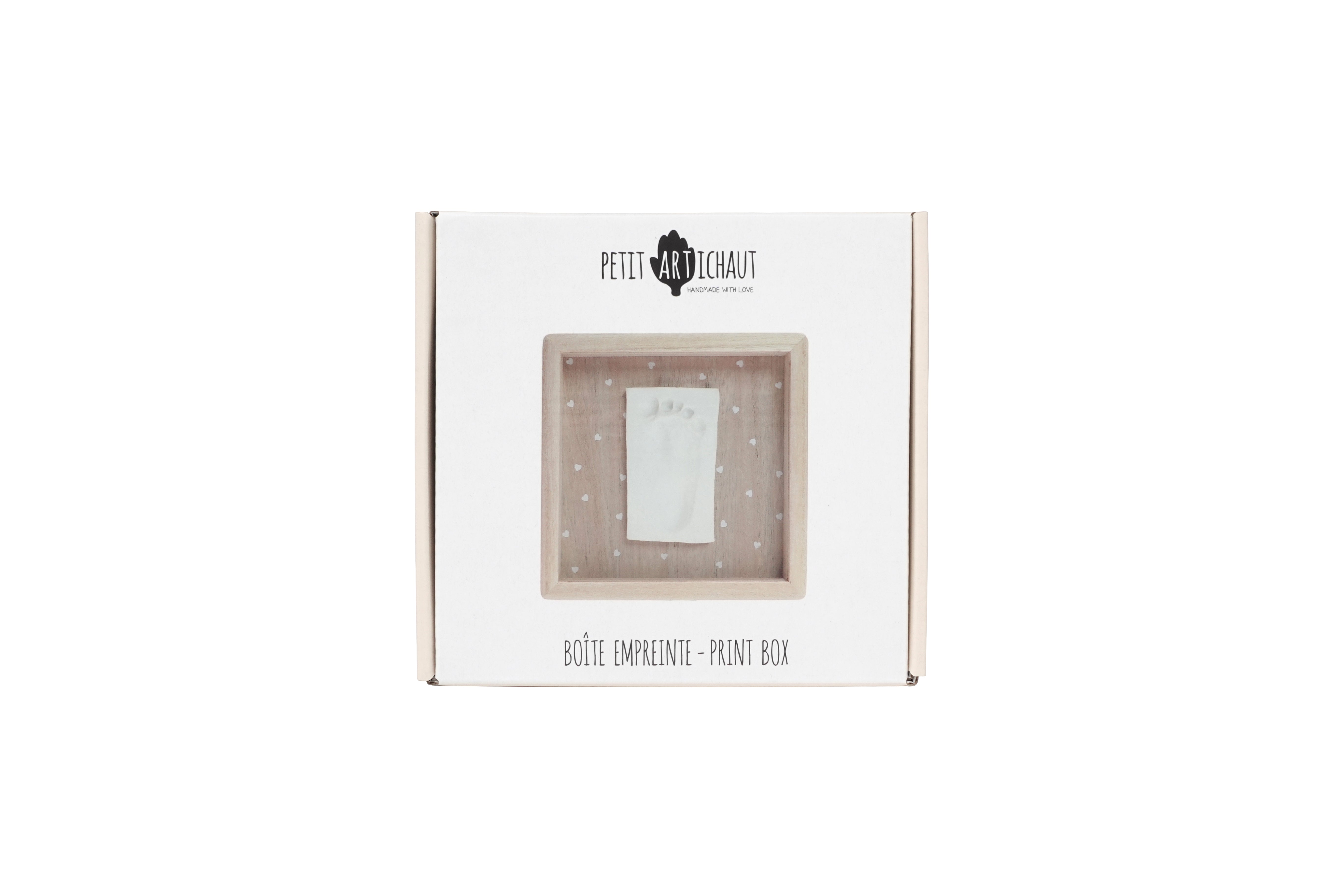 Petit Artichaut Pretty Hearts cadre empreinte main pied