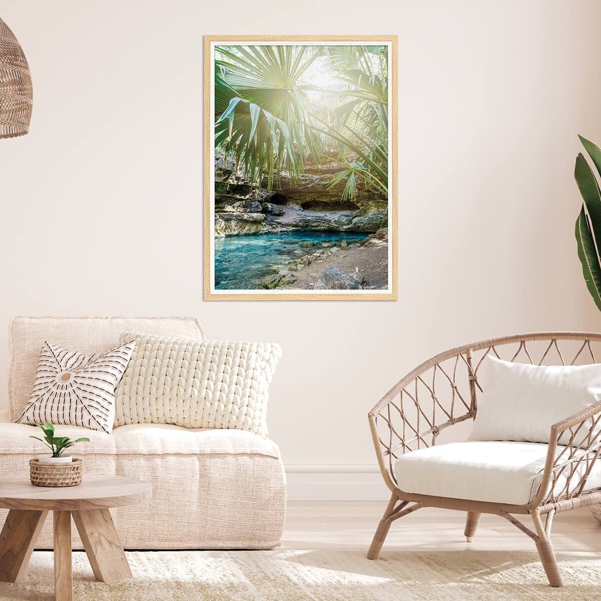 Ceanothe Actual 50x70 cm cadre photo brut et blanc incassable