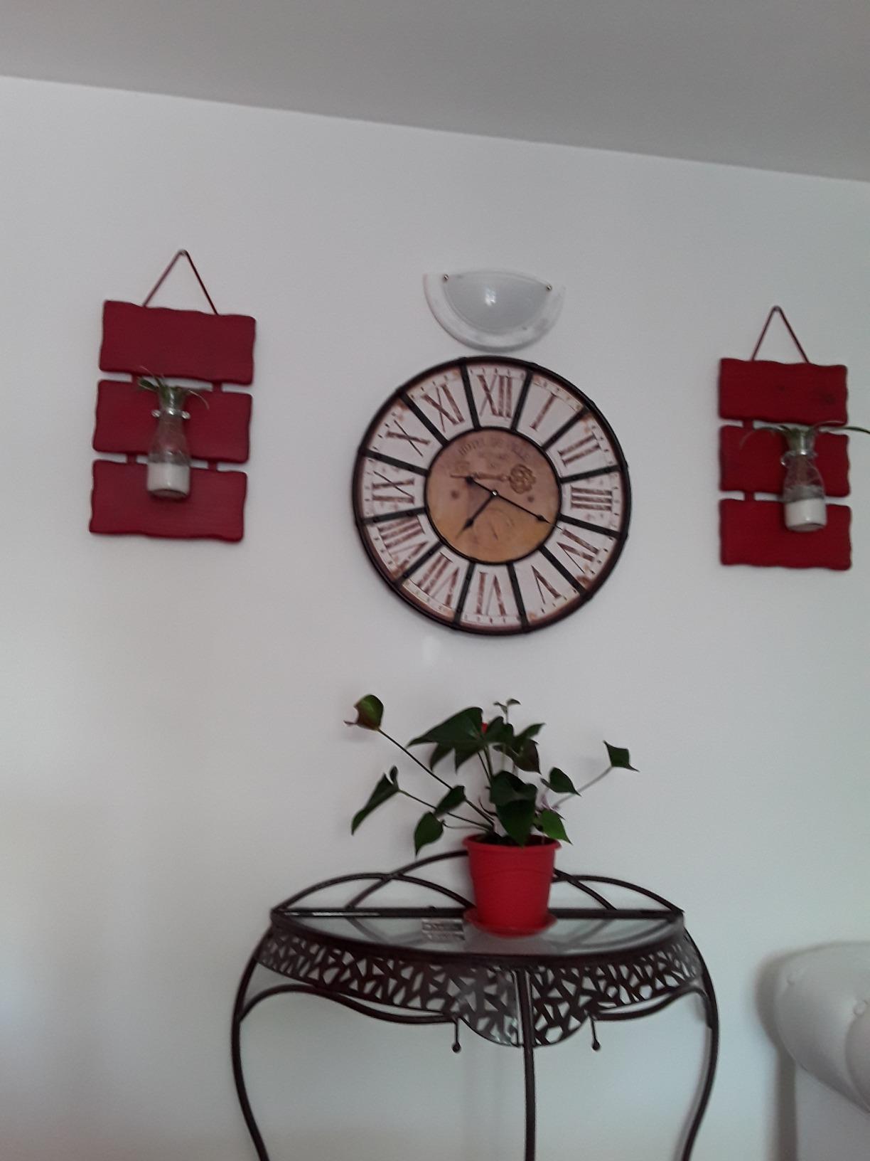 Ceanothe Emotion horloge murale 60 cm marron silencieuse