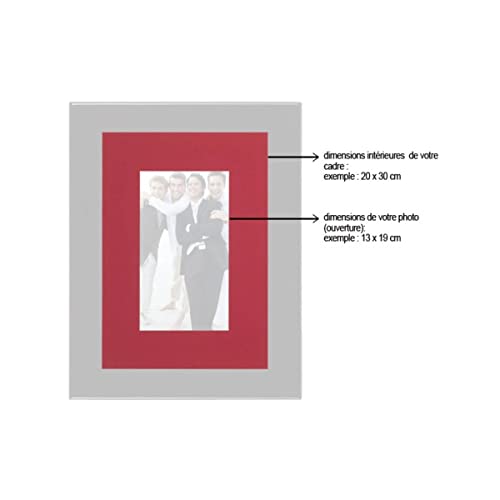 Ceanothe passe-partout gris 18x24 cm ouverture 13x18 cm