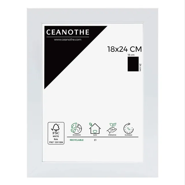 Ceanothe Brio 104333 cadre photo blanc 18x24 cm mat