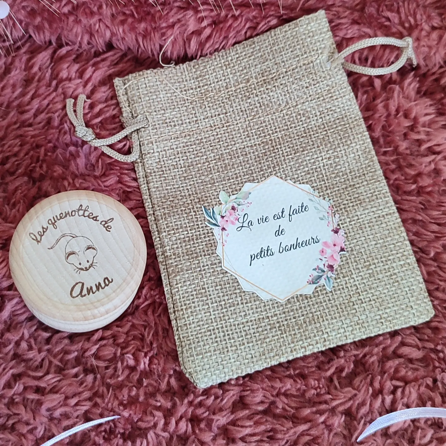 Creat'Angel boîte à quenottes bois prénom