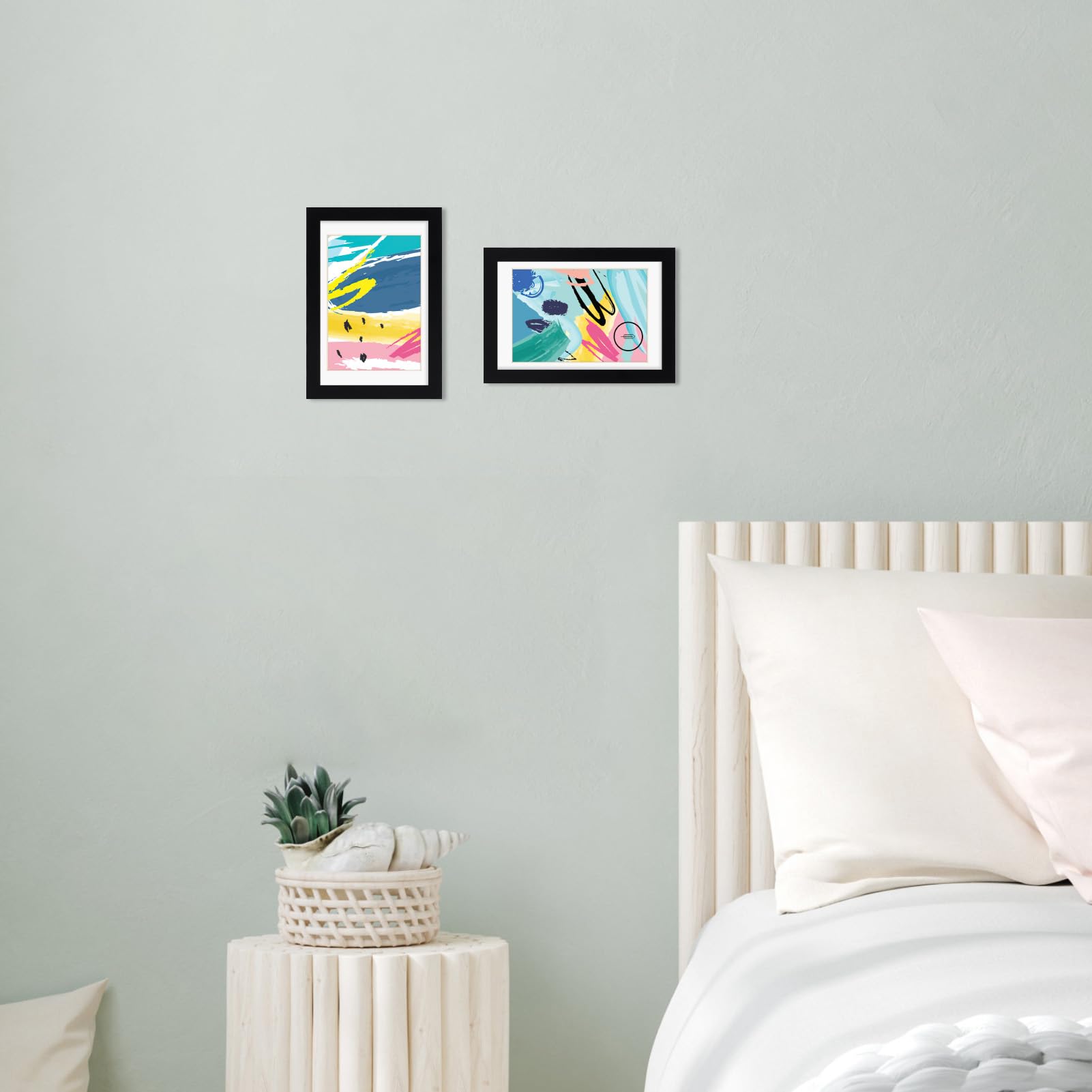 EYMPEU cadre photo noir 10x15 cm PVC passe-partout double format