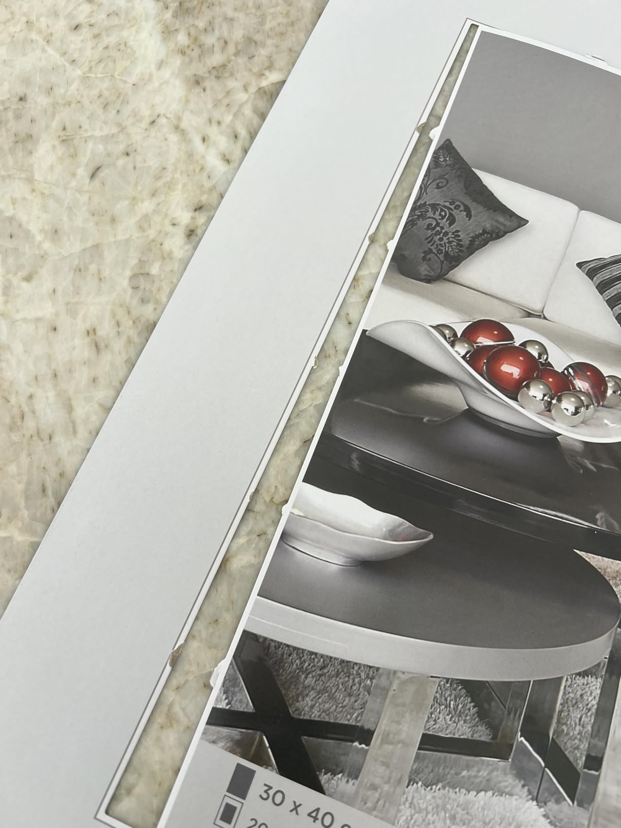 walther design Chair AJ040B cadre photo noir 30 x 40 cm aluminium