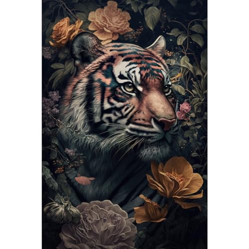 Ceanothe tigre jungle tableau verre 80x120 cm brillant