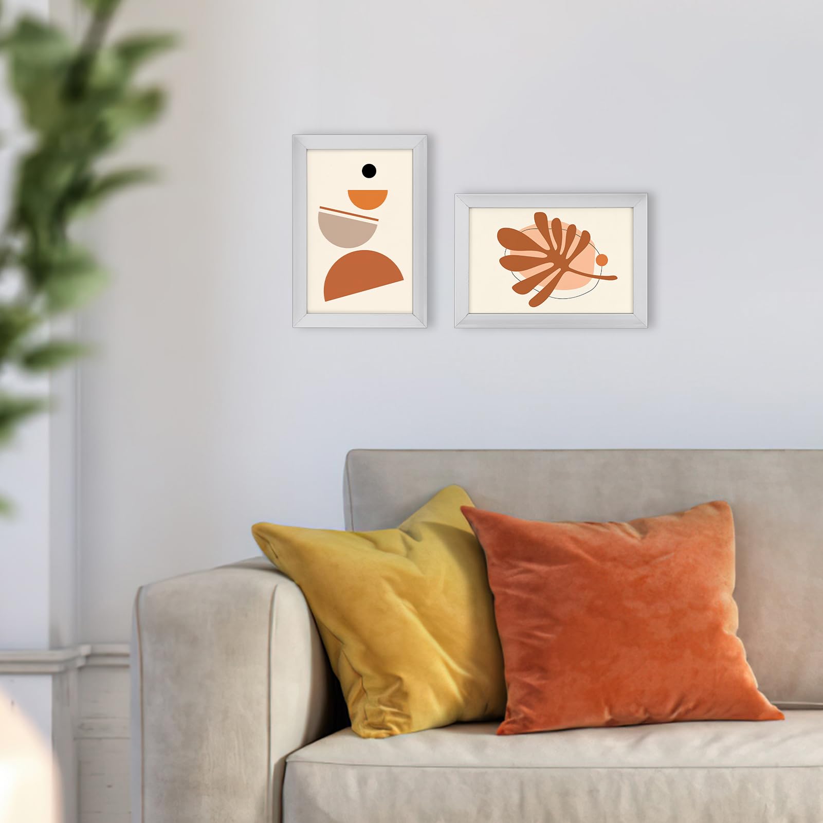 EYMPEU lot 18 cadres photo 10x15 cm argenté PVC mur