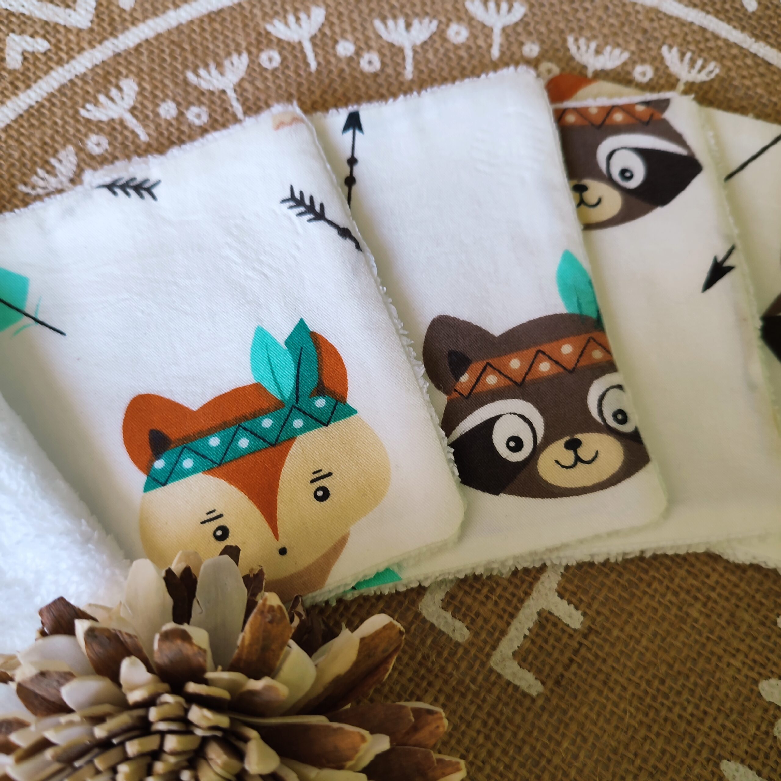 Creat’Angel coffret naissance renard bavoir lingettes