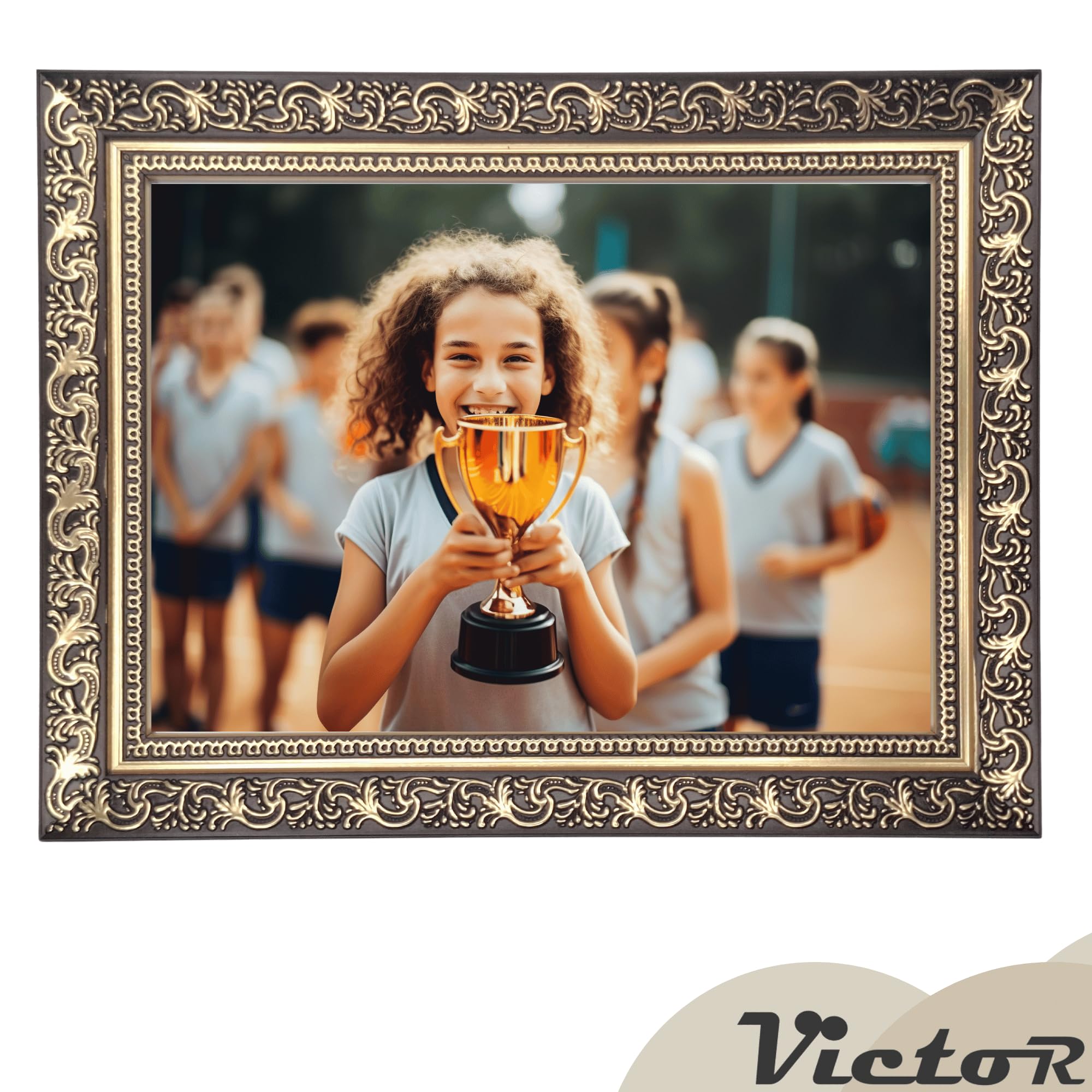 Victor Vinci cadre photo 12,7x17,8 cm noir doré baroque