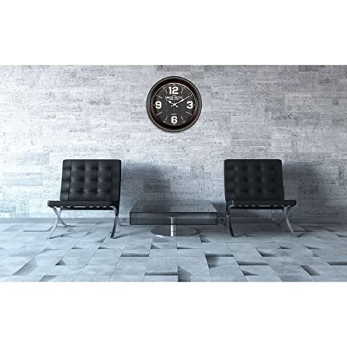 Ceanothe Emotion horloge murale vintage 47 cm noir et blanc