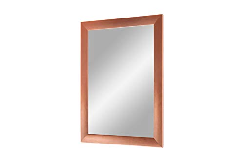 FRAMO Trend 35 miroir mural cuivre 30x30 cm cadre bois