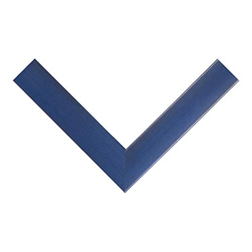 FRAMO Trend 35 miroir mural 30 x 30 cm bleu foncé cadre bois