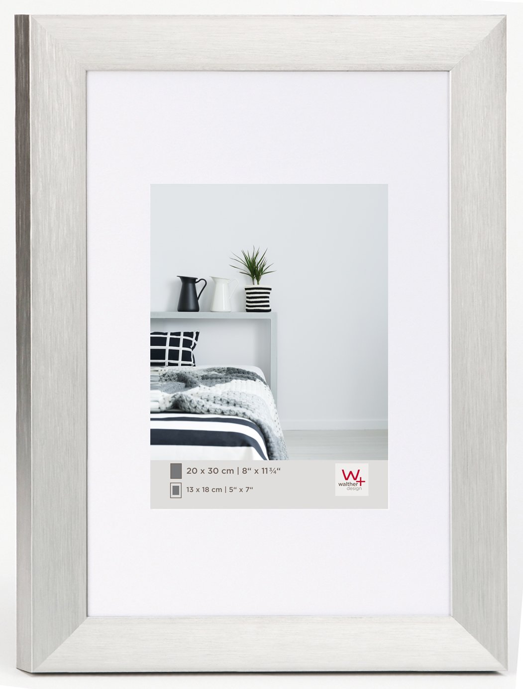Walther Design Aluline AL040S cadre photo 30x40 cm argent aluminium