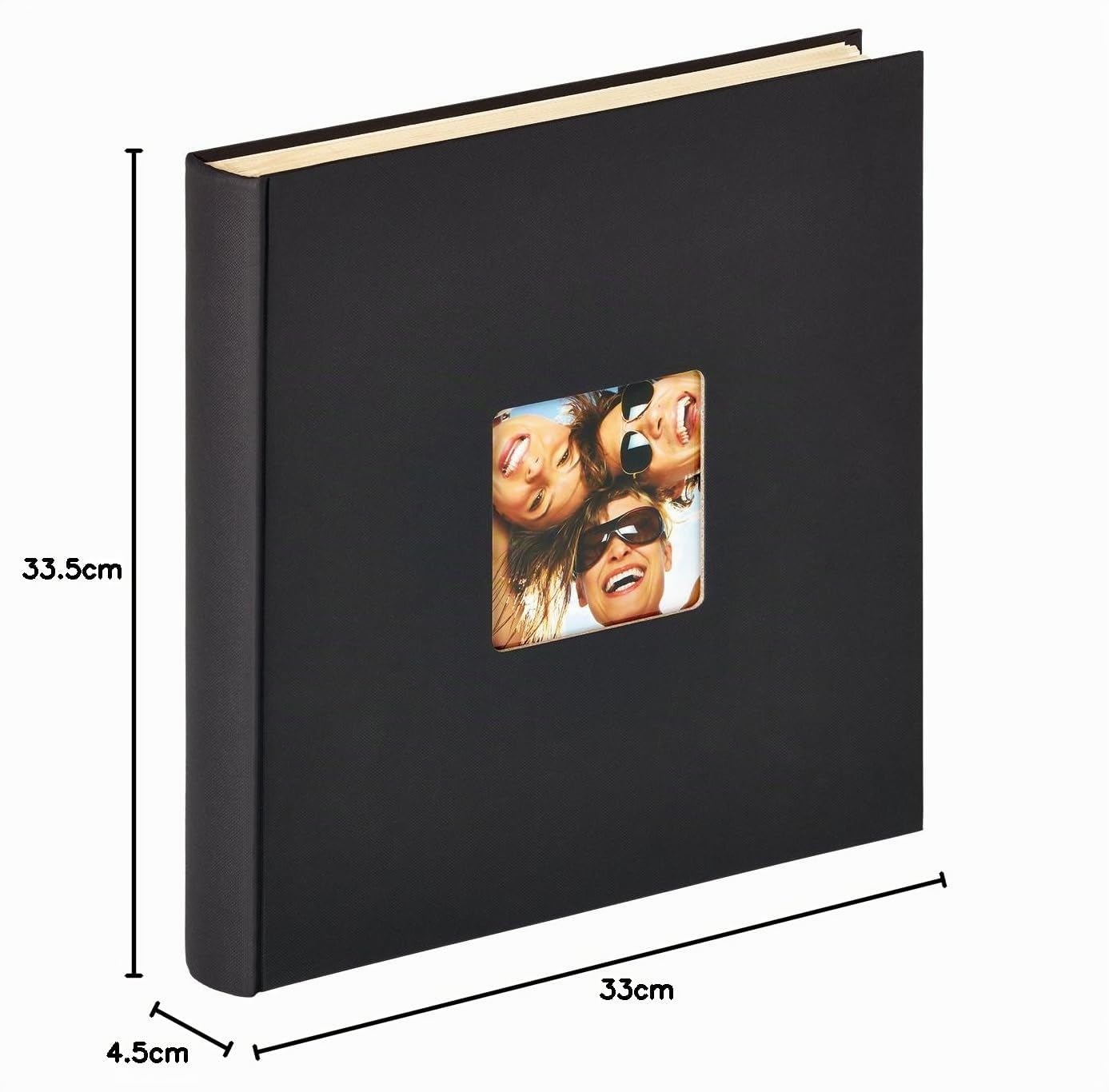 walther design Fun SK-110-B album photo noir 33x34 autocollant