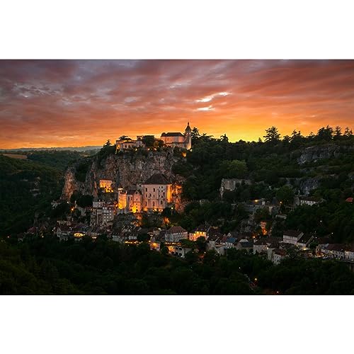 Ceanothe Rocamadour de nuit tableau verre 65x97 cm brillant