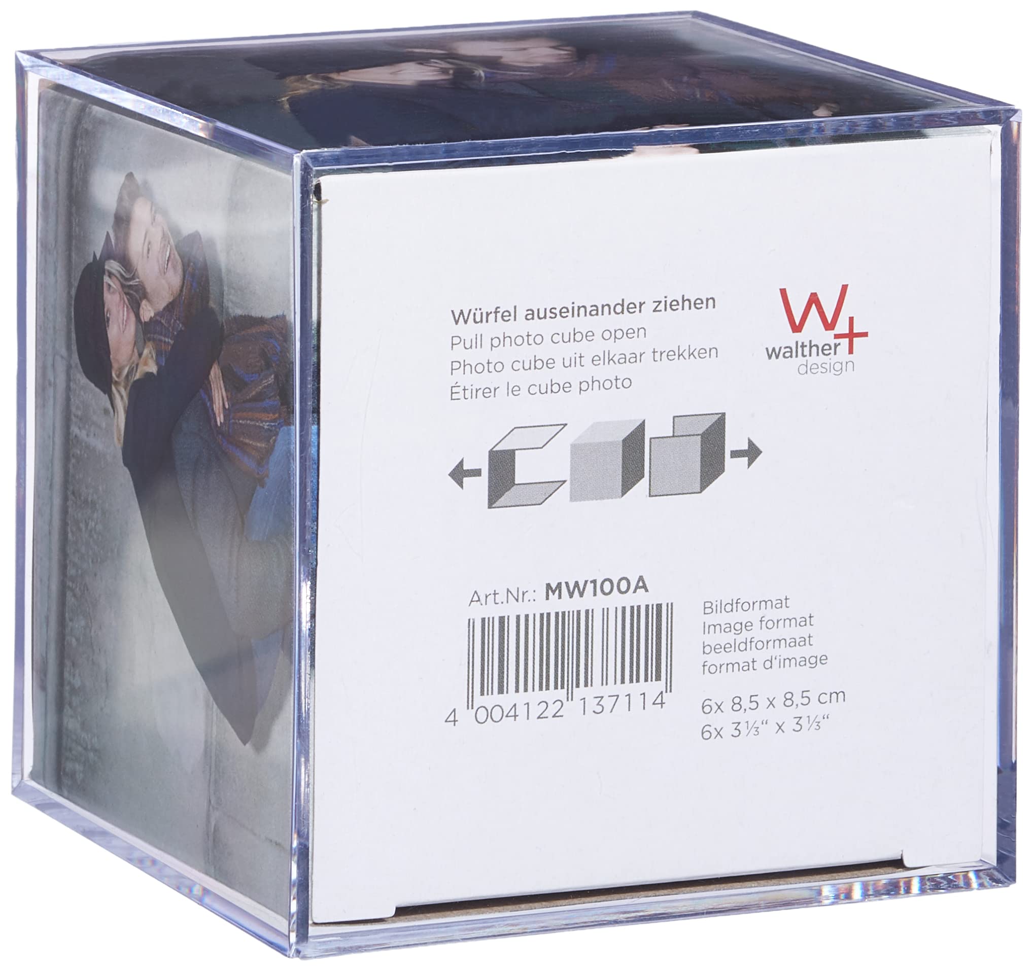 walther design Photo Cube MW100AD verre 8,5 cm lot 2