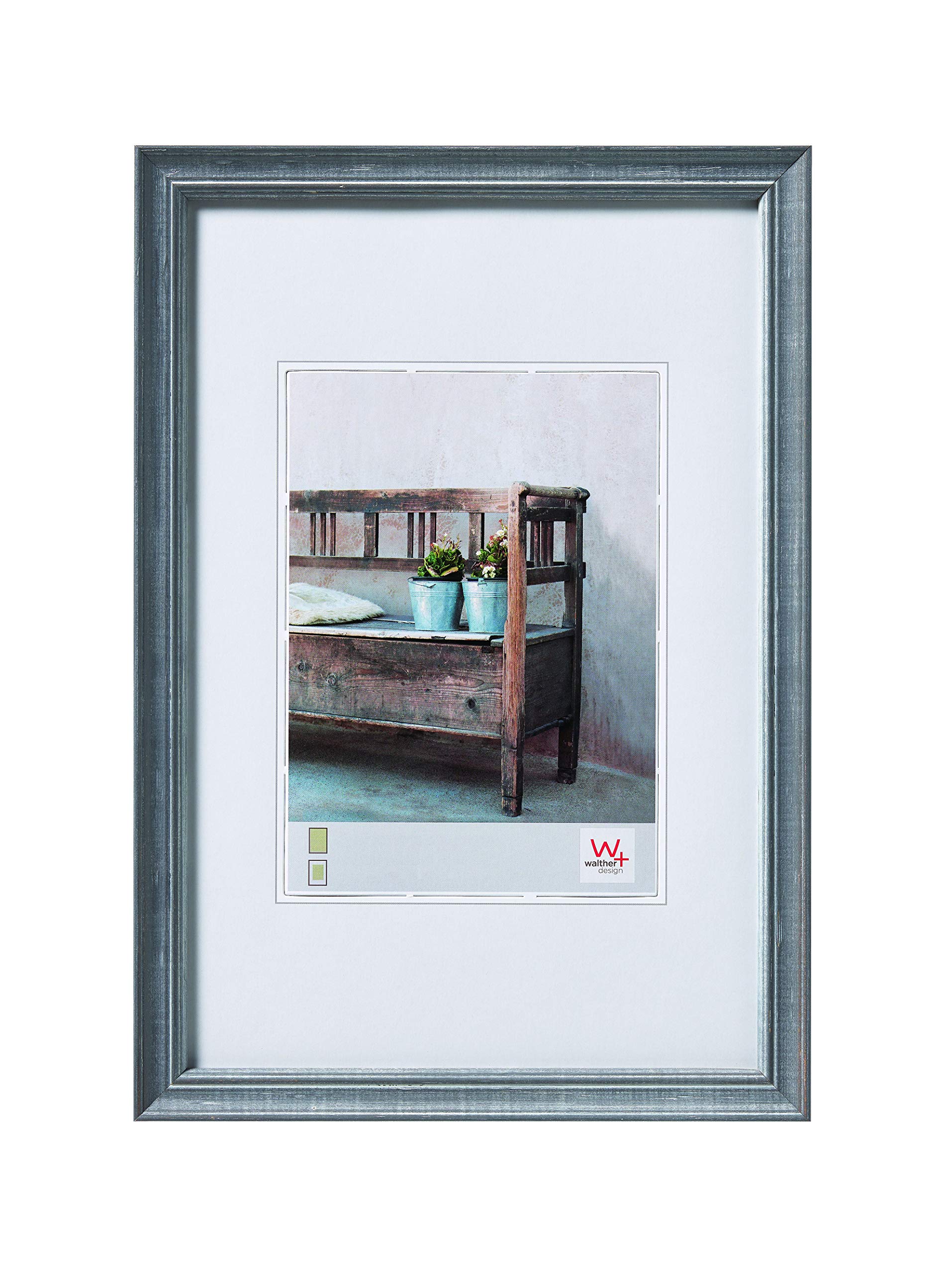 walther design Bench ND824P cadre photo 18x24 cm marron