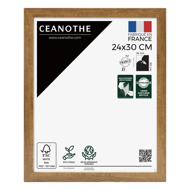 Ceanothe Precious cadre photo 24x30 cm marron laqué