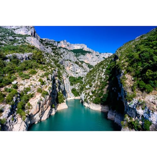 Ceanothe Verdon tableau sur toile gorges de jour 30x45 cm