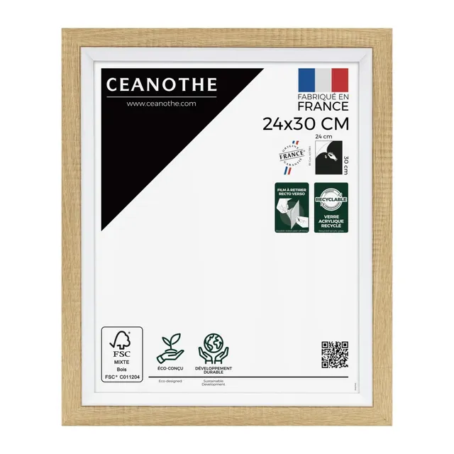 Ceanothe Actual 24x30 cadre photo brut et blanc salon
