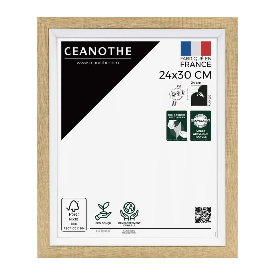 Ceanothe Actual 24x30 cadre photo brut et blanc salon