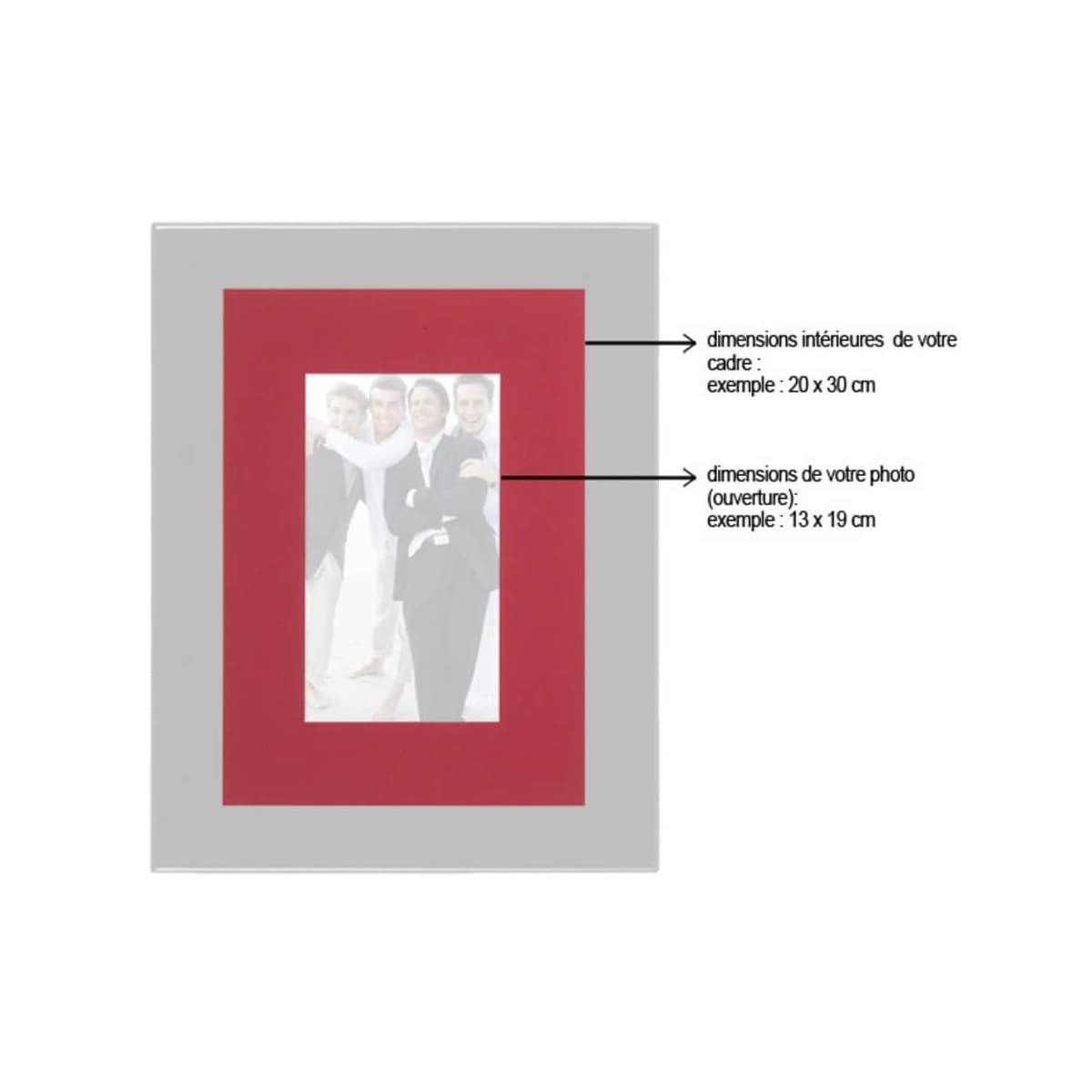 Ceanothe Brio passe-partout 30x40 cm 24x30 blanc cassé carton