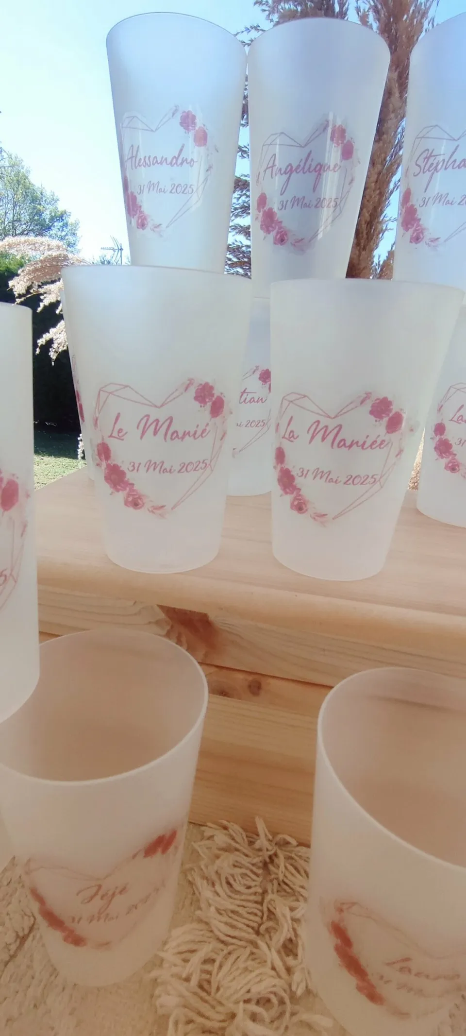 Creat’Angel Verre Personnalisé Gobelet Réutilisable 25cl Givré