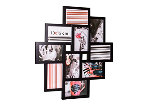 Ceanothe Détroit cadre multi-vues 10x15 noir PVC