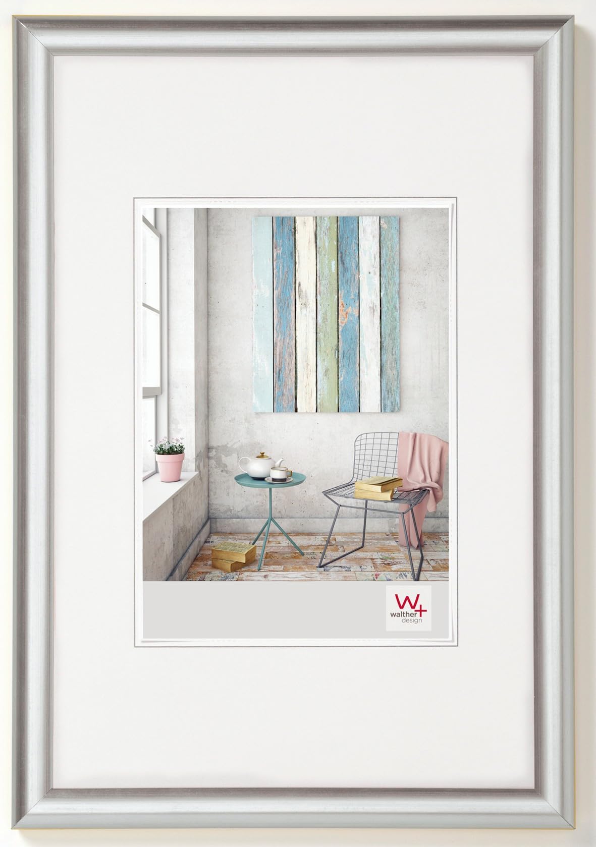 walther design Trendstyle KP520D cadre photo 15x20 cm acier mat