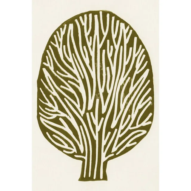 Ceanothe arbre ethnique tableau sur toile 65x97 cm mat