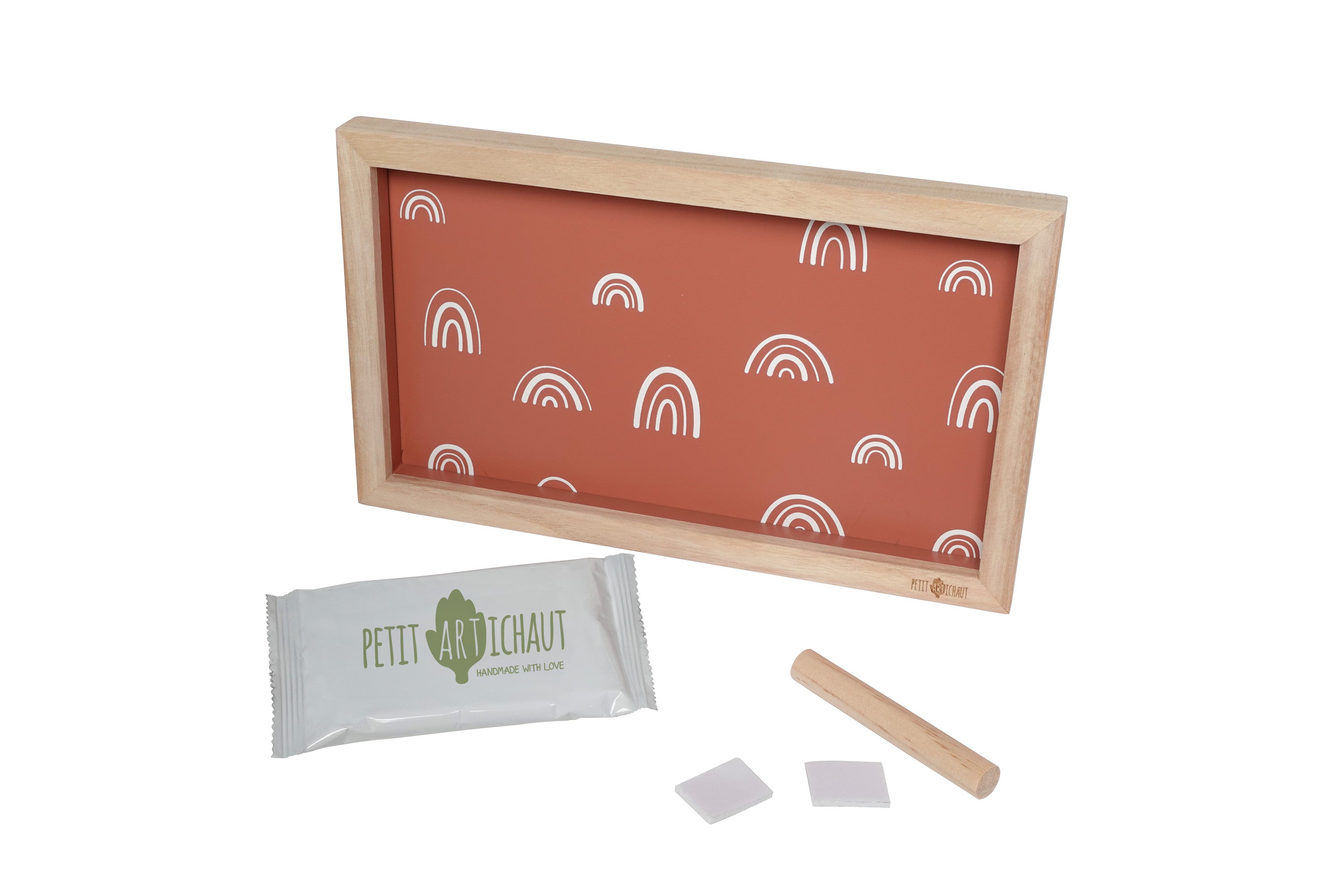 Petit Artichaut Rainbow Terracotta cadre 2 empreintes