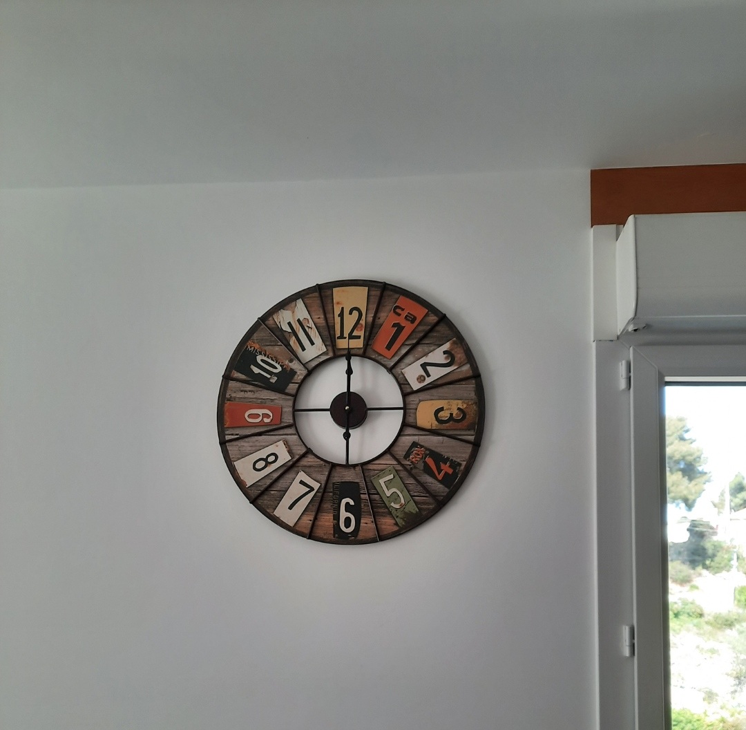 Ceanothe Emotion horloge murale 60 cm métal noir silencieuse