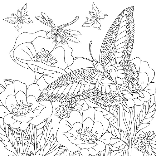 Ceanothe Nature à colorier tableau toile 30x30 cm HD