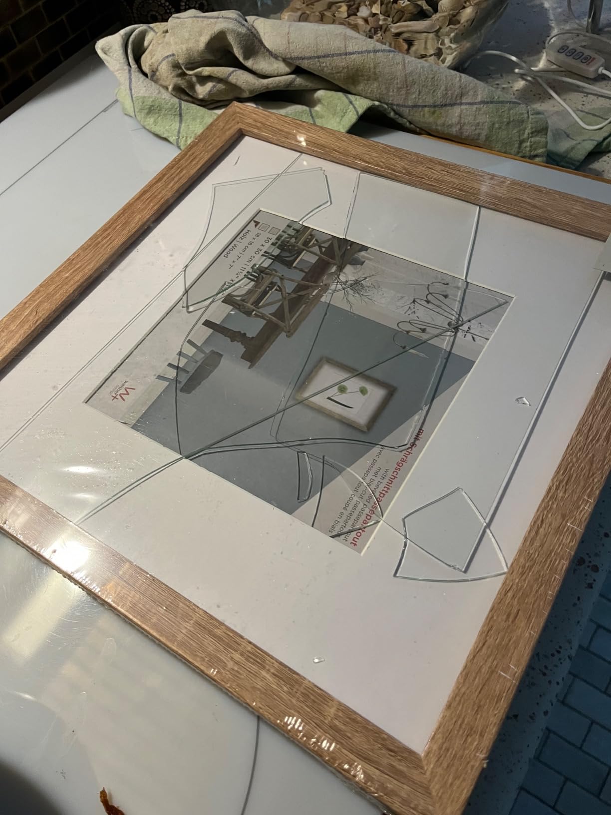 walther design Fiorito EF220P cadre photo bois chêne foncé 20x20